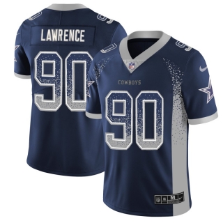 Cowboys-90-Demarcus-Lawrence blue -Drift-Fashion-Limited-Jersey