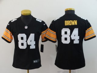 Nike-Steelers-84-Antonio-Brown-Black-Alternate-Vapor-Untouchable-Limited- women Jersey