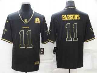 Dallas Cowboys #11Parsons black gold limited jersey