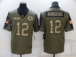 Packers-12-Aaron-Rodgers camo 2021 salute to service limited jersey