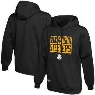 New Era Pittsburgh Steelers Black School of Hard Knocks Pullover Hoodie
