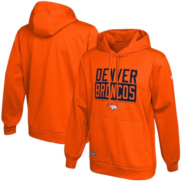 New Era Denver Broncos Orange School of Hard Knocks Pullover Hoodie