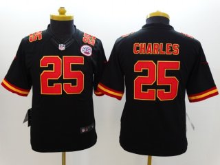 Nike-Chiefs-25-Charles-Black-Kids-Limited-Jerseys