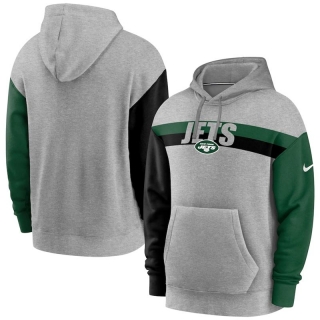 Nike New York Jets Heathered Gray Fan Gear Heritage Tri-Blend Pullover Hoodie