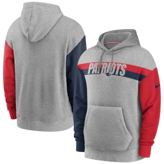 Nike New England Patriots Heathered Gray Fan Gear Heritage Tri-Blend Pullover Hoodie