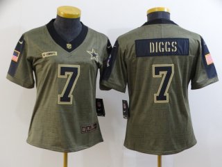 Dallas Cowboys #7 Giggs 2021 salute to service women jersey