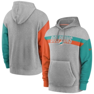 Nike Miami Dolphins Heathered Gray Fan Gear Heritage Tri-Blend Pullover Hoodie
