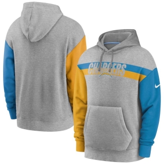 Nike Los Angeles Chargers Heathered Gray Fan Gear Heritage Tri-Blend Pullover Hoodie