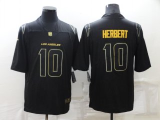 Chargers-10-Justin-Herbert black gold limited jersey