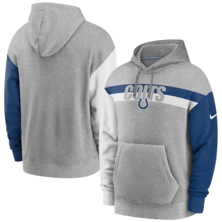 Nike Indianapolis Colts Heathered Gray Fan Gear Heritage Tri-Blend Pullover Hoodie