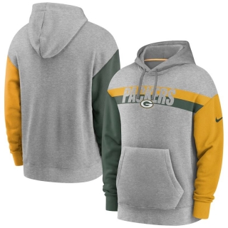 Nike Green Bay Packers Heathered Gray Fan Gear Heritage Tri-Blend Pullover Hoodie