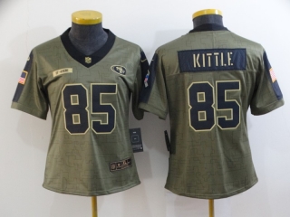 49ers-85-George-Kittle 2021 salute to service limited women jersey
