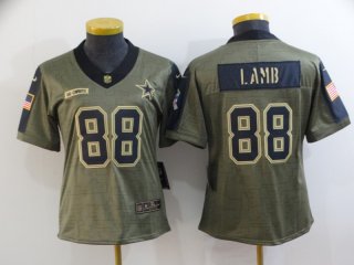 Cowboys-88-CeeDee-Lamb 2021 salute to service limited women jersey