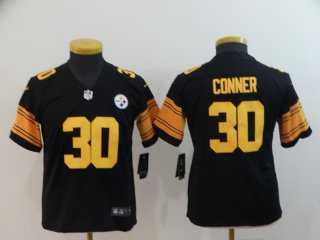 Nike-Steelers-30-James-Conner-Black-Youth-Color-Rush-Limited-Jersey
