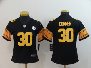 Nike-Steelers-30-James-Conner-Black-Women-Color-Rush-Limited-Jersey