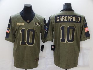 49ers-10-Jimmy-Garoppolo 2021 salute to service limied jersey