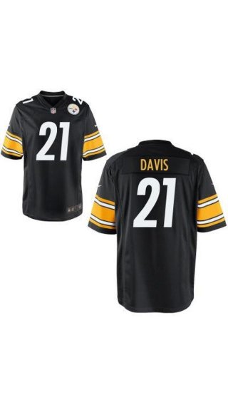 Pittsburgh Steelers #21 DAVIS Youth black jersey