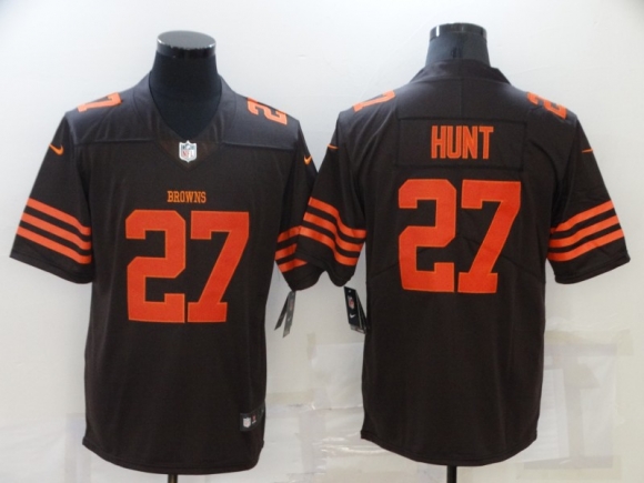Cleveland Browns #27 brown color rush limited jersey