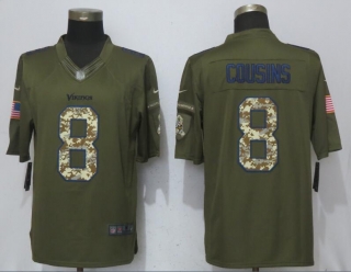 Nike-Vikings-8-Kirk-Cousins-Green-Salute-To-Service-Limited-Jersey
