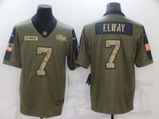 Denver Broncos #7 elway camo 2021 salute to service limited jersey