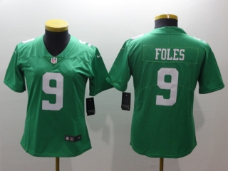 Nike-Eagles-9-Nick-Foles-Green-Women-Throwback-Vapor-Untouchable-Player-Limited-Jersey