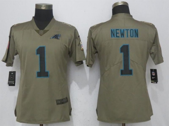 Nike-Panthers-1-Cam-Newton-Olive-Women-Salute-To-Service-Limited-Jersey