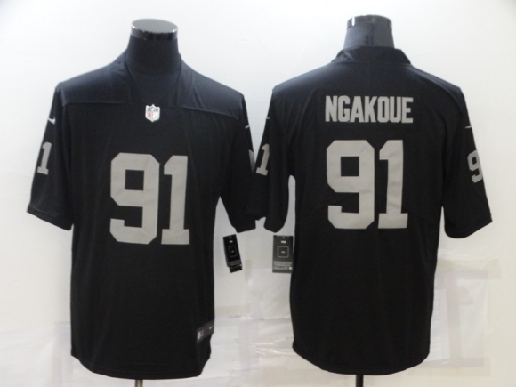 Las Vegas Raiders #91mNgakoue black limited jersey