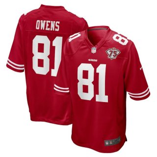 Men's Nike Terrell Owens Scarlet San Francisco 49ers 75th Anniversary Retired Player youth red jersey