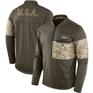 Men's-Tampa-Bay-Buccaneers-Nike-Olive-Salute-to-Service-Sideline-Hybrid-Half-Zip-Pullover-Jacket