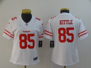 Nike-49ers-85-George-Kittle-White-Women-Vapor-Untouchable-Limited-Jersey