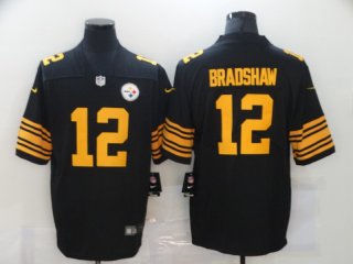 Nike-Steelers-12-Terry-Bradshaw-Black-Color-Rush-Limited-Jersey