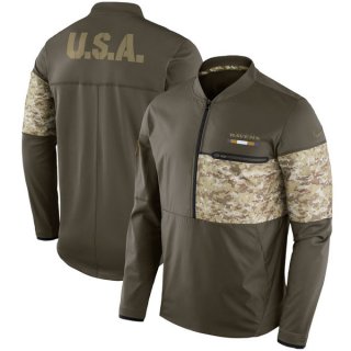 Men's-Baltimore-Ravens-Nike-Olive-Salute-to-Service-Sideline-Hybrid-Half-Zip-Pullover-Jacket