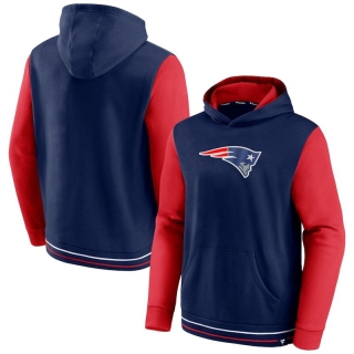 New England Patriots Fanatics Branded Block Party Pullover Hoodie - Navy&Red
