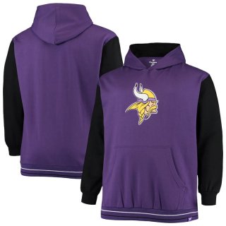 Minnesota Vikings Fanatics Branded Big & Tall Block Party Pullover Hoodie - Purple&Black