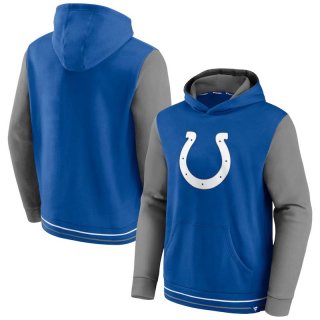 Indianapolis Colts Fanatics Branded Block Party Pullover Hoodie - Royal&Gray