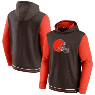 Cleveland Browns Fanatics Branded Block Party Pullover Hoodie - Brown&Orange