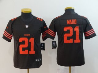Nike-Browns-21-Denzel-Ward-Brown-Youth-Color-Rush-Limited-Jersey