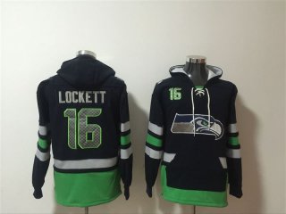 Seattle Seahawks #16 blue stitched hoodies