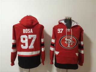 San Francisco 49ers #97 red stitched hoodies