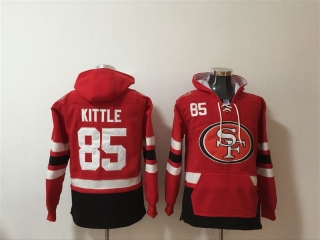 Nike-49ers-85-George-Kittle-Red-All-Stitched-Hooded-Sweatshirt