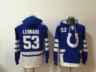 Indianapolis Colts #53 blue stitched hoodies