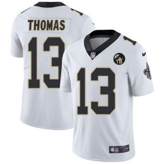Nike-Saints-13-Michael-Thomas-White-Youth-With-Tom-Benson-Patch-Vapor-Untouchable-Limited-Jersey