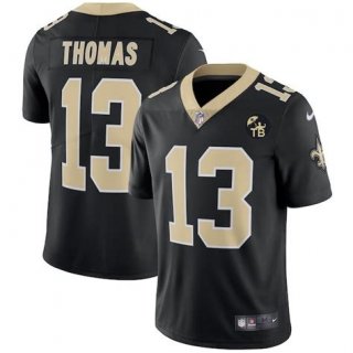 Nike-Saints-13-Michael-Thomas-Black-Youth-With-Tom-Benson-Patch-Vapor-Untouchable-Limited-Jersey