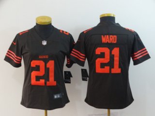 Nike-Browns-21-Denzel-Ward-Brown-Women-Color-Rush-Limited-Jersey
