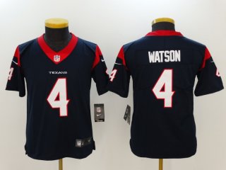 Texans-4-Deshaun-Watson blue youth jersey