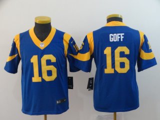 Los Angeles Rams #16 GOFF youth blue jersey