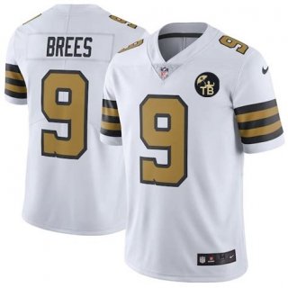 Nike-Saints-9-Drew-Brees-White-Youth-w-Tom-Benson-Patch-Color-Rush-Limited-Jersey