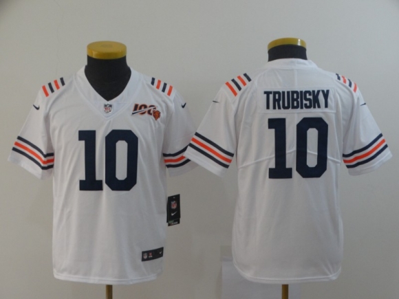 bears #10 100th white youth jersey
