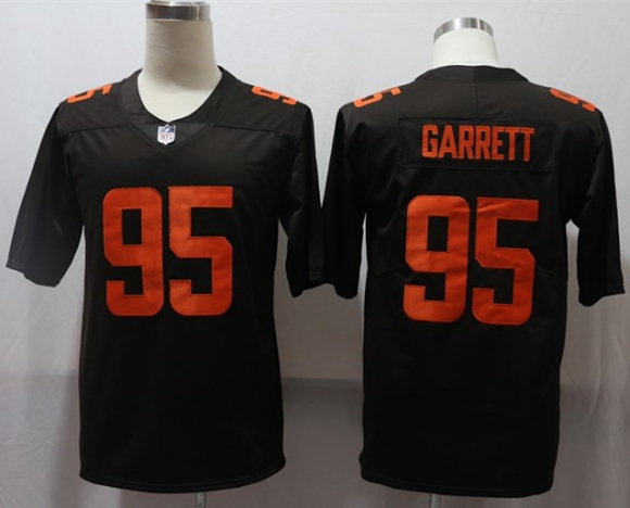 Browns-95 coffee Vapor Stitched Football Jersey