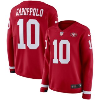 Nike-49ers-10-Jimmy-Garoppolo-Red-Women-Long-Sleeve-Limited-Jersey